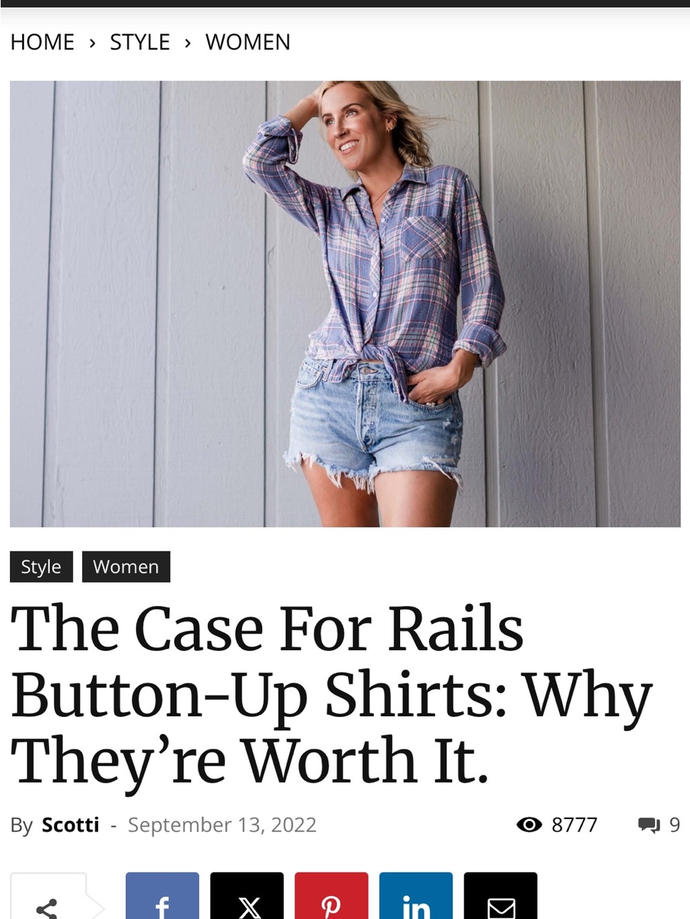Rails Plaid Button-down long sleeves (Hunters, Check [er] - Print, etc.